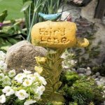 (image for) Mailbox in Yellow Fairy Garden Figurine
