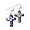 (image for) Cloisonne Cross Beaded Earrings