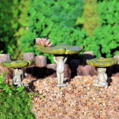 (image for) Frog Bistro Table & Chair Figurines Fairy Garden Furniture