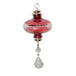 (image for) Crystal Dangle Glass Ornament with Clear Stripe