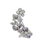 (image for) Flower Garland Crystal Brooch or Lapel Pin