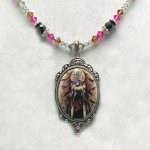 (image for) Dark Queen Fantasy Art Beaded Necklace by Jessica Galbreth