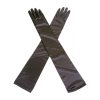 (image for) Glamorous Long Black Satin Formal Gloves