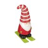 (image for) Christmas Santa Figurine on Skis Fairy Garden Holiday Decor