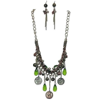 (image for) Vintage Jewels Necklace & Earrings Jewelry Set