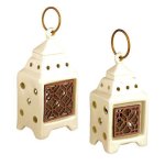 (image for) Light Up Lantern Figurines Ceramic Set of 2