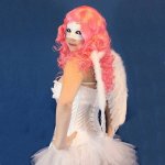 (image for) Pink Curly Long Hairstyle Costume Wig