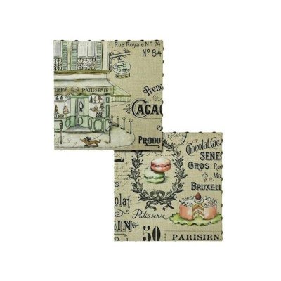 (image for) French Patisserie Wall Art Set of 2 by Grasslands Road