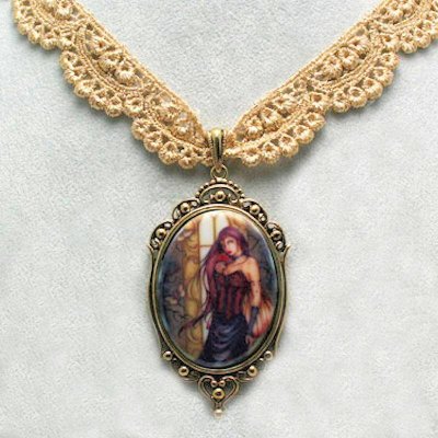 (image for) Renaissance Rose Fantasy Art Fairy Choker Necklace