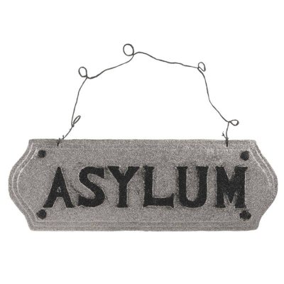 (image for) Asylum Halloween Sign by Grasslands Road