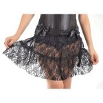(image for) Sheer Rose Black Lace Skirt