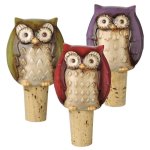 (image for) Crimson Hollow Owl Figurine Wine Cork