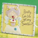 (image for) Sweeter Life Angel Fantasy Art Plaque by Jozie B.