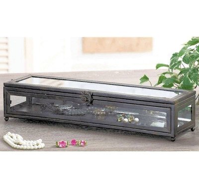 (image for) Glass & Metal Jewelry Display Box
