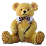 (image for) Teddy Bear Figurine Trinket Box by Keren Kopal