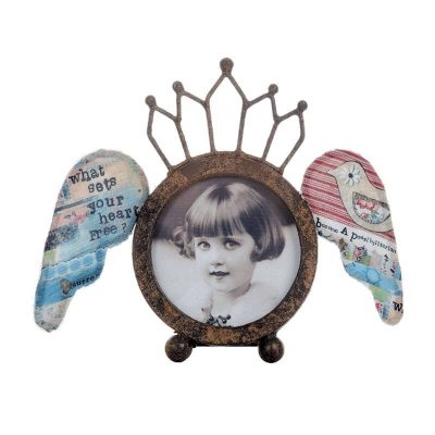 (image for) Wings & Crown Round Footed Photo Frame
