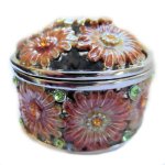 (image for) Floral Delight Gift Box Figurine Trinket Box by Keren Kopal
