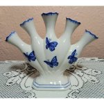 (image for) Blue Butterfly Finger Style Small Vase
