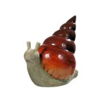(image for) Snail Garden Figurine with Red Shell