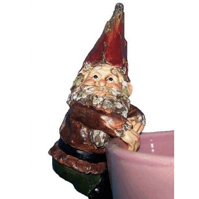(image for) Just Hanging Around Pot Clinger Gnome Garden Figurine