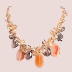(image for) Gilded Gemstones Beaded Necklace