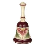 (image for) Poinsettia Design Ceramic Christmas Bell