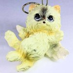 (image for) White Cat Angel Ornament Cat Figurine
