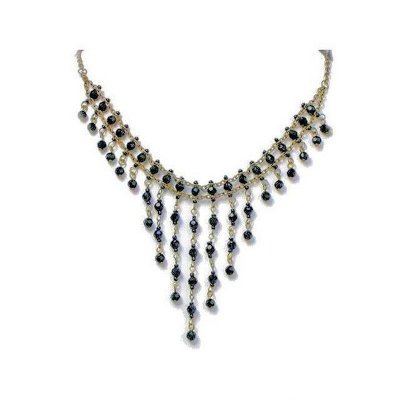 (image for) Mystical Midnight Choker Necklace & Earrings Jewelry Set