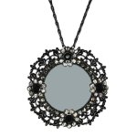(image for) Black or Red Crystal Magnifying Glass Necklace