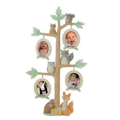 (image for) Milestones Baby Photo Frame Tree & Animal Figurine