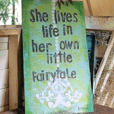 (image for) She Lives Life in Her Own Little Fairy Tale Wall Sign