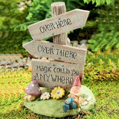 (image for) Magic Could Be Anywhere Fairy Garden Sign