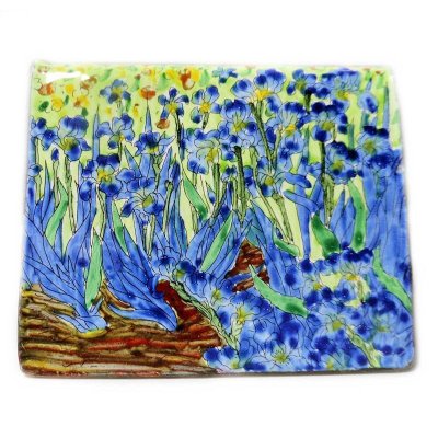 (image for) Van Gogh Irises Cell Phone Holder Figurine or Cardholder