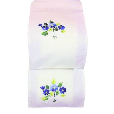 (image for) Forget Me Not Flowers Handmade Linen Toilet Paper Holder