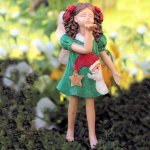 (image for) Christmas Tabby Fairy Garden Figurine
