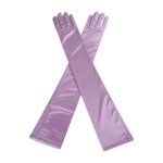 (image for) Lavender Satin Long Glamorous Formal Gloves