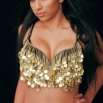 (image for) Gold Shower of Coins Belly Dance Costume Top