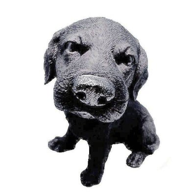 (image for) Huge Head Puppy Black Labrador Dog Figurine