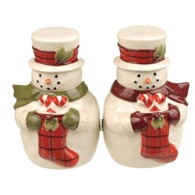 (image for) Snowmen Christmas Salt & Pepper Set Magnetic