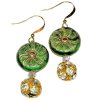 (image for) Cloisonne Crop Circles Beaded Earrings