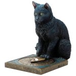 (image for) His Master’s Voice Black Cat Figurine by Lisa Parker