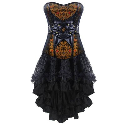 (image for) Desirable Witch Queen Corset Dress Set with Long Skirt