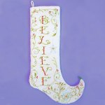 (image for) Believe Christmas Stocking by Patience Brewster
