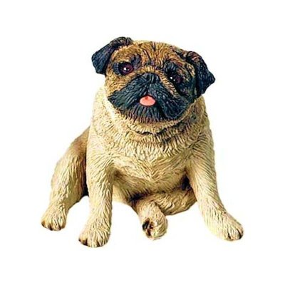 (image for) Pug Dog Figurine Fawn Color Kitchen Magnet
