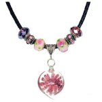 (image for) Purple Passion Flower Pendant Necklace
