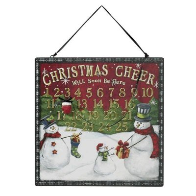 (image for) Snowman Cheer Christmas Count Down Sign