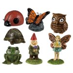 (image for) Terrarium Figurines Set of 7 for Fairy Garden