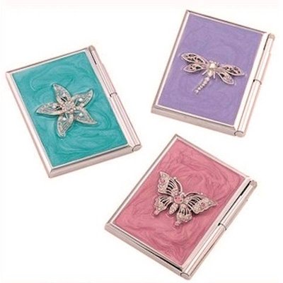 (image for) Jewel Garden Metal Notepad Holder with Pen by Spring Street