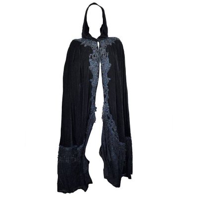 (image for) Cape Black Velvet with Hood Vintage Vixen