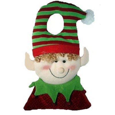 (image for) Elf Christmas Plush Door Knob Decor